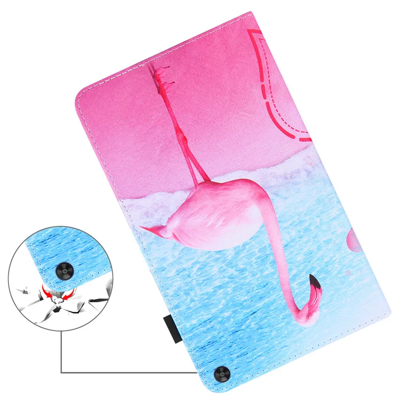 

Cute Kawaii Flamingo Tablet Case for Huawei MediaPad T3 8 inch Leather Magnetic Shell for Huawei MediaPad T3 8 Flip Cover Case