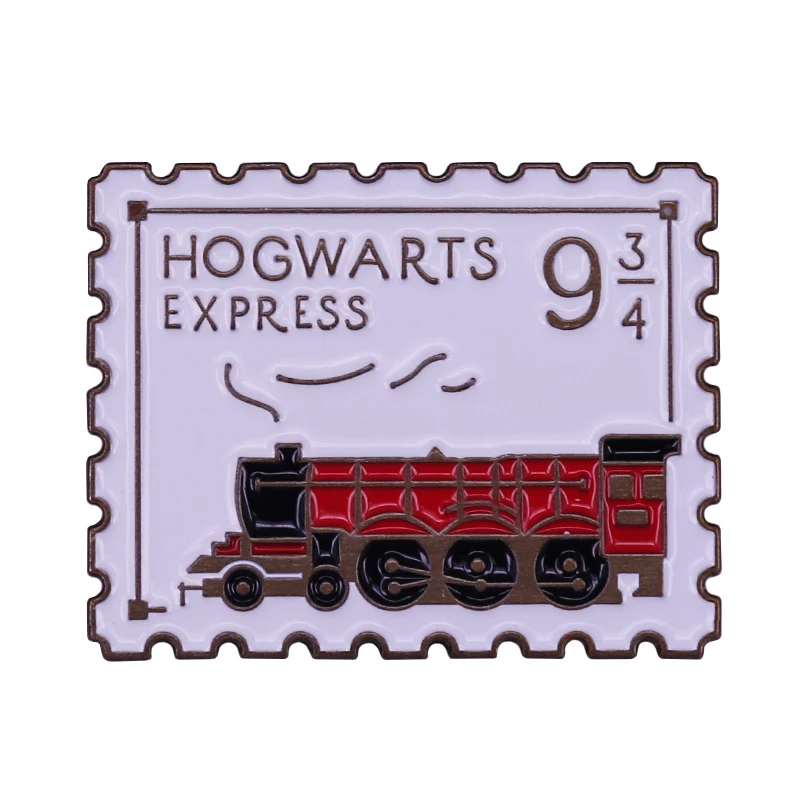 Эмалированная брошь в виде билета на железную дорогу | Украшения и аксессуары