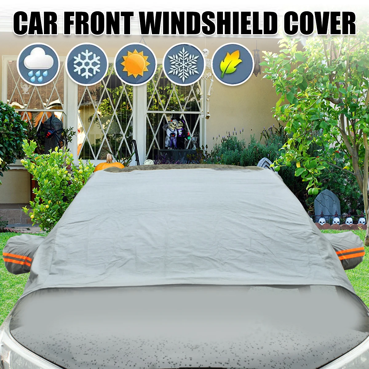 

Car Windshield Cover Winter Thickening Rear View Mirror Covers Outdoor Anti-frost dustproof heatproof fit sedan SUV Hatchback