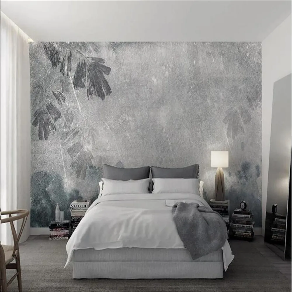 Milofi ретро старый стиль акварель текстура чернил лист ТВ фон стены|Обои| |