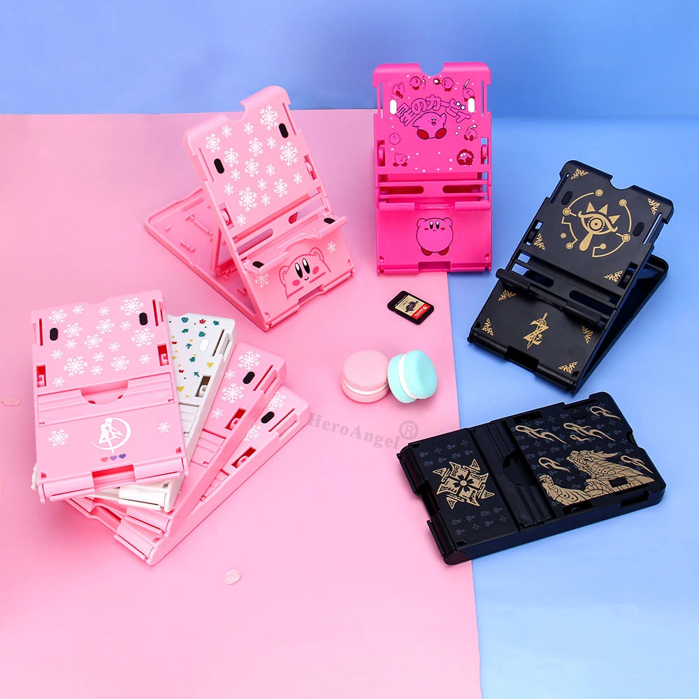 Подставка держатель для игровой консоли Nintendo Switch складная подставка с 10 картами