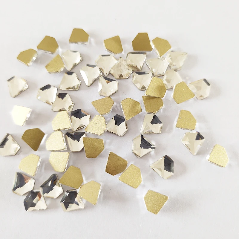 7mm Diamond 1000 шт блестящие стеклянные стразы для дизайна ногтей кристально чистые микс формы стеклянные плоские с оборота камни для 3D украшения ногтей - Цвет: 7mm Diamond