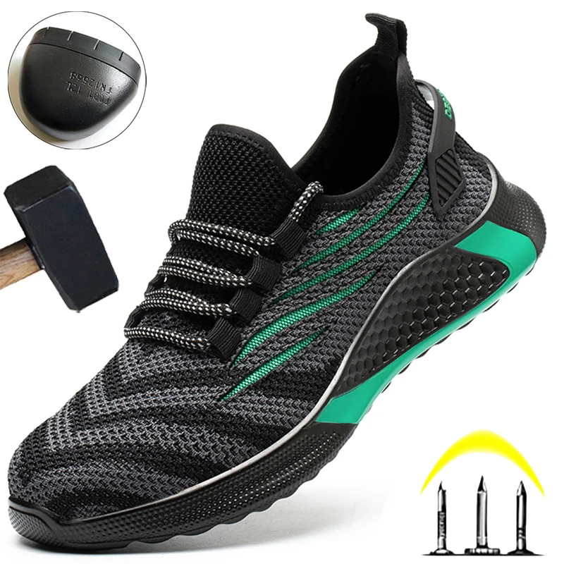 

Work Safety Shoes Anti-smash Working Sneakers Male Indestructible Work Shoes Men Boot Lightweight Men Shoes Safety Boots For Men