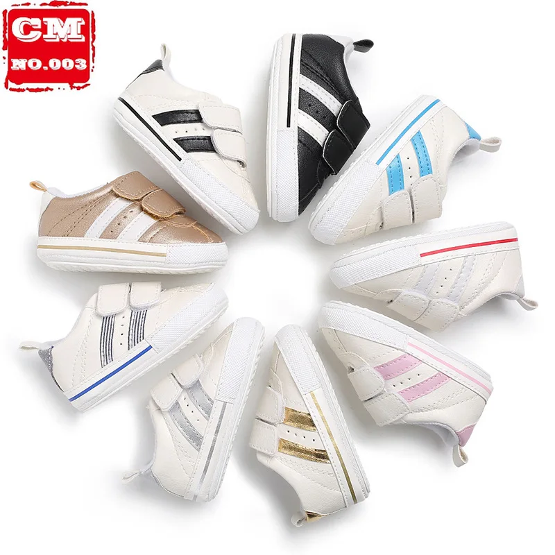 

Классические кроссовки для новорожденных, спортивная обувь для начинающих ходить, нескользящая подошва, Мокасины, обувь для детской кроват...