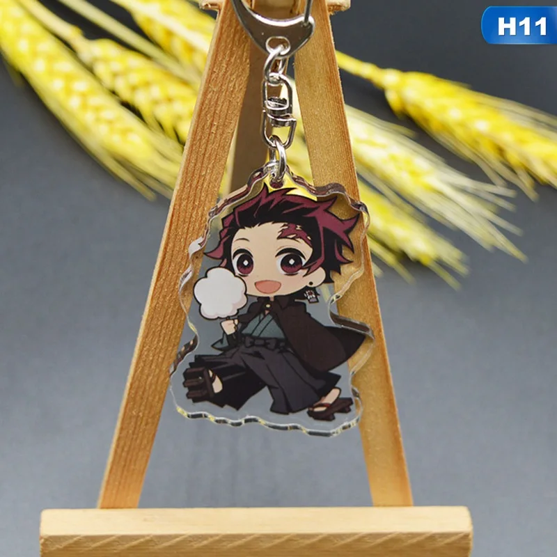 Аниме демон убийца: Kimetsu no Yaiba акриловый брелок для ключей Косплей Аниме Подарки