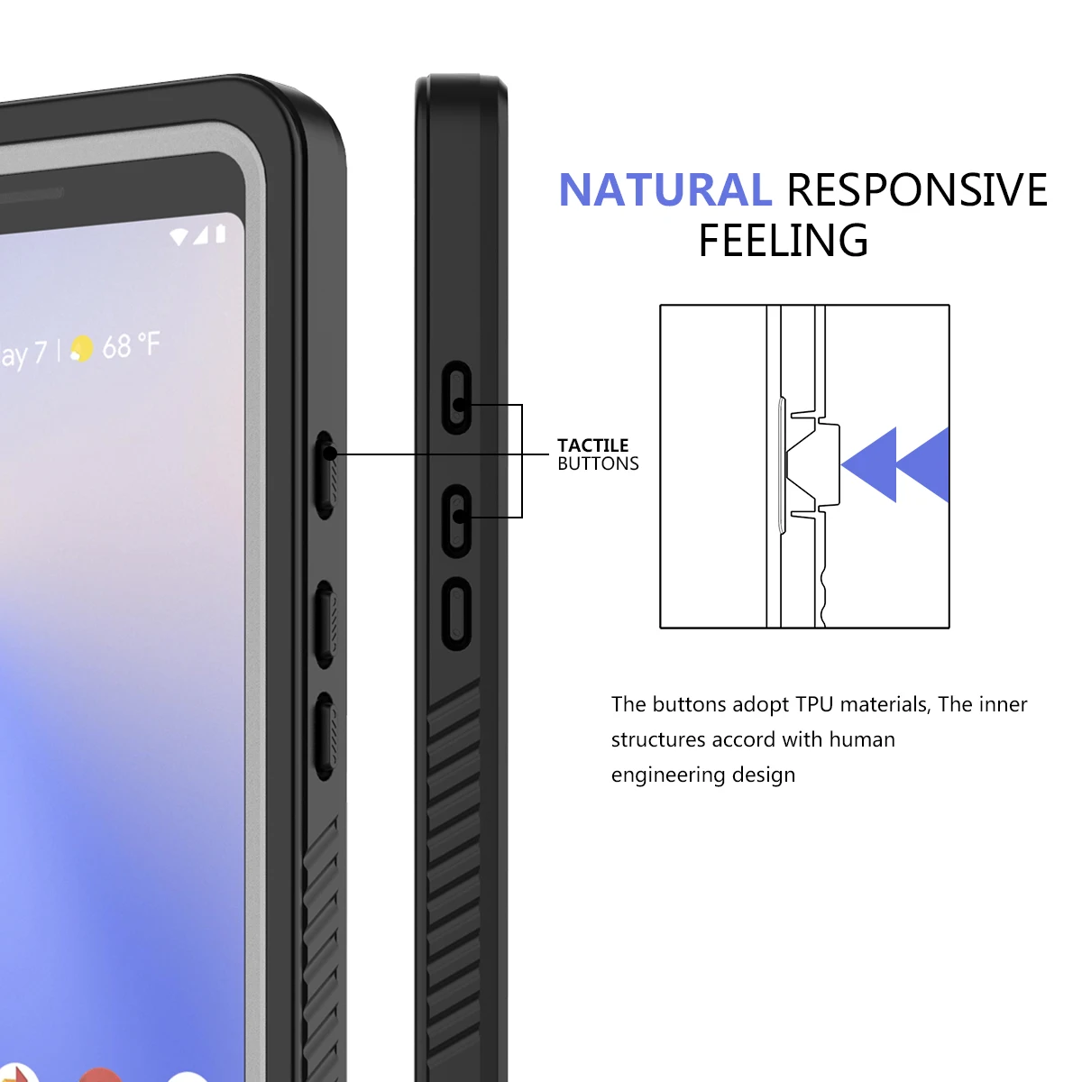 Для Google Pixel 3a XL Чехол IP68 водонепроницаемый 360 градусов Защита от падения