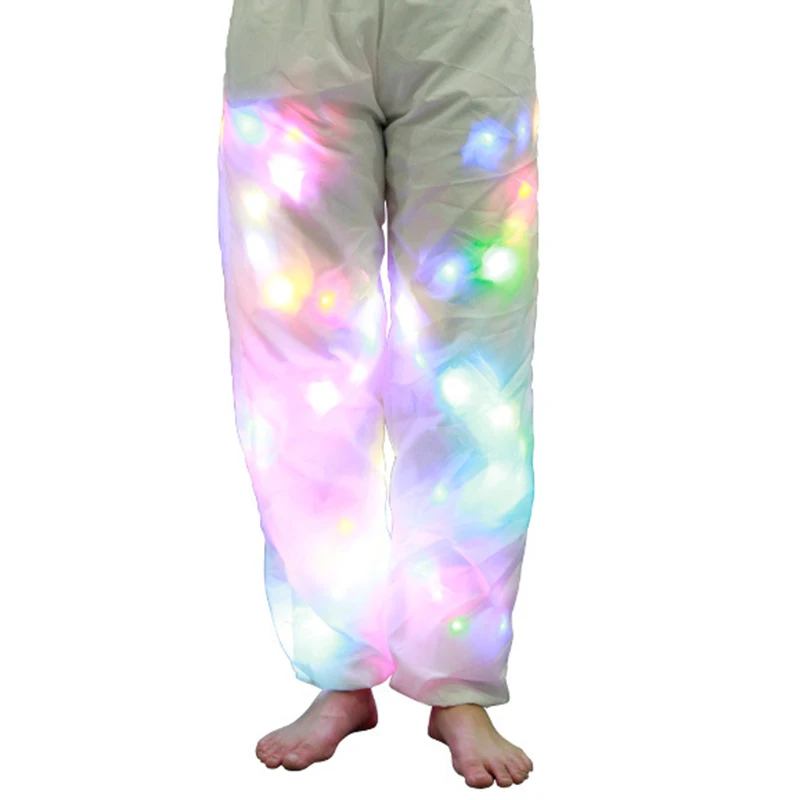 Светодиодные светящисветодиодный брюки красочные светящиеся для Хэллоуина