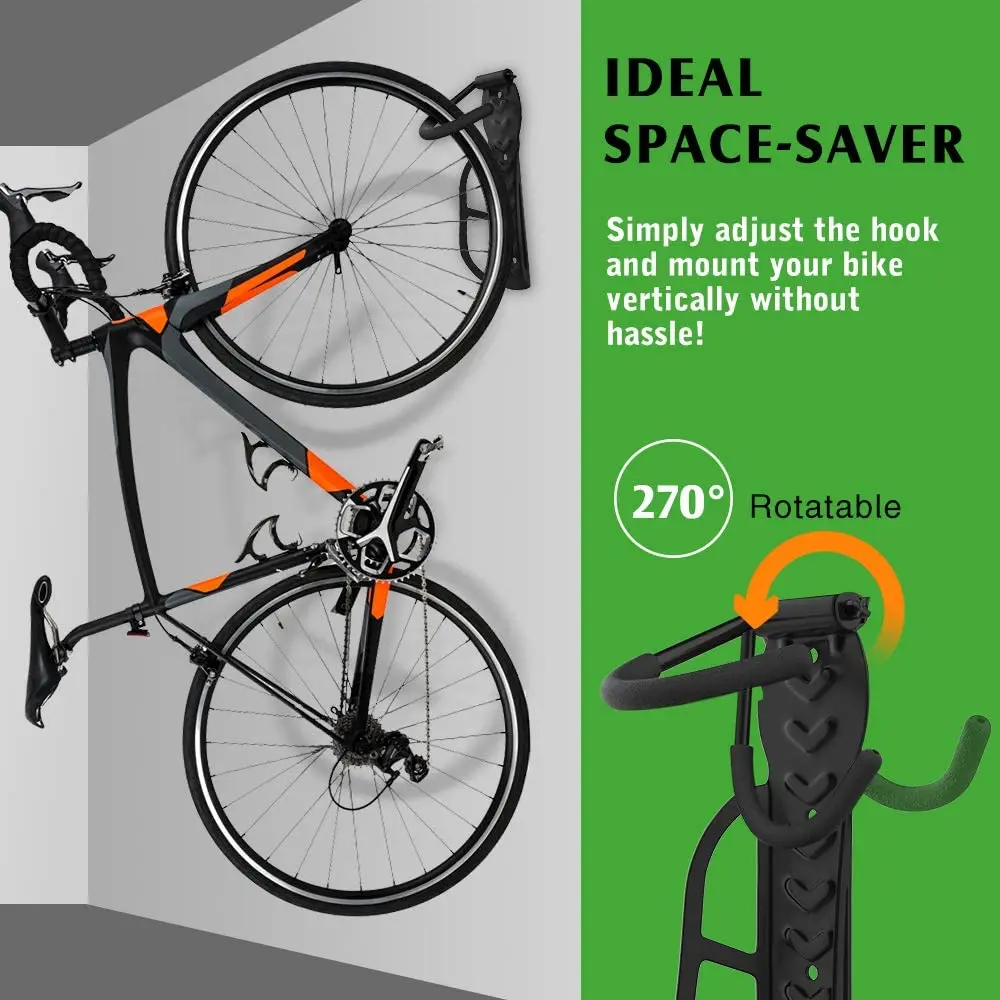 Настенный держатель для велосипеда стальной крючок хранения 2 шт. | Спорт и
