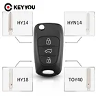 Чехол KEYYOU для дистанционного ключа для Hyundai I20 I30 IX35 I35 Accent Kia Picanto Sportage K5, 3 кнопки, раскладной складной чехол для дистанционного ключа