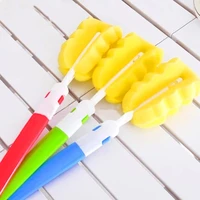 1pcs high quality removable sponge head baby bottle brush and cup brush
