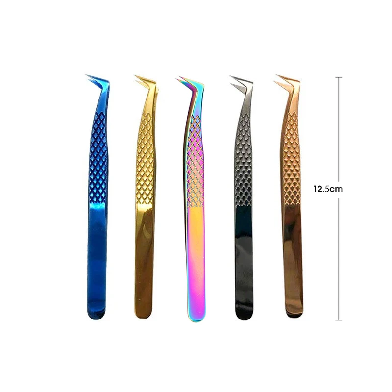 

100% Closed High Quality New Style Premium Eyelashes Tweezers Ultra Fine Tip Improve for 3D 6D Lashes Extensions