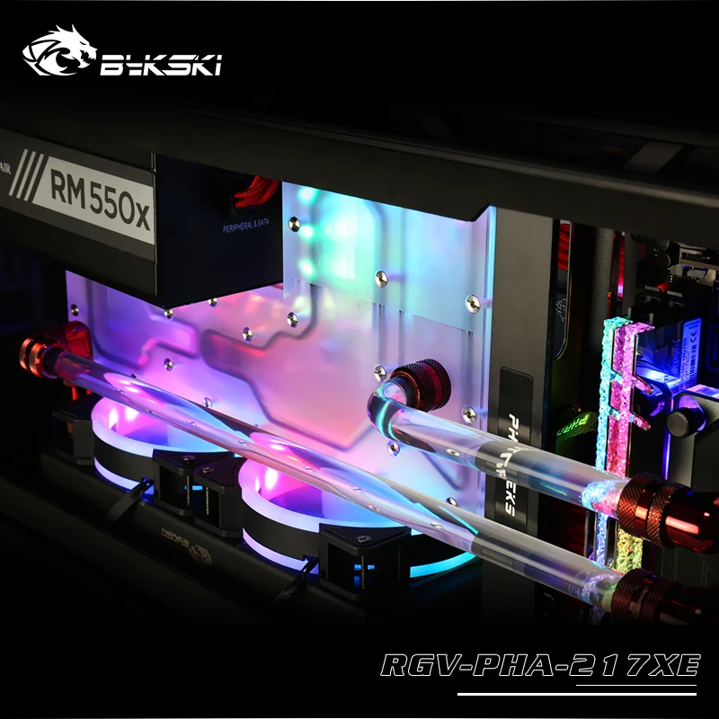 Bykski резервуар для воды для Phanteks 217XE чехол для компьютера, прозрачный водный диск, водяное охлаждение резервуар, RGV-PHA-217