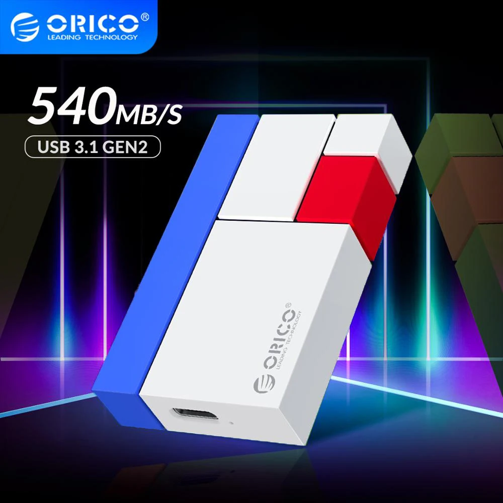 

Внешний жесткий диск ORICO Chroma, 500 Гб, 250 ГБ, M.2 Mini, портативный SSD USBC 3,1 540 м/с, цветной высокоскоростной твердотельный накопитель