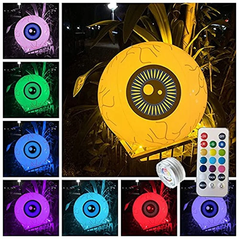 

Надувной ВЕКО для Хэллоуина с дистанционным управлением, Светодиодный светящийся, меняющий цвет, украшение для вечерние НКИ, сада, бара, ули...