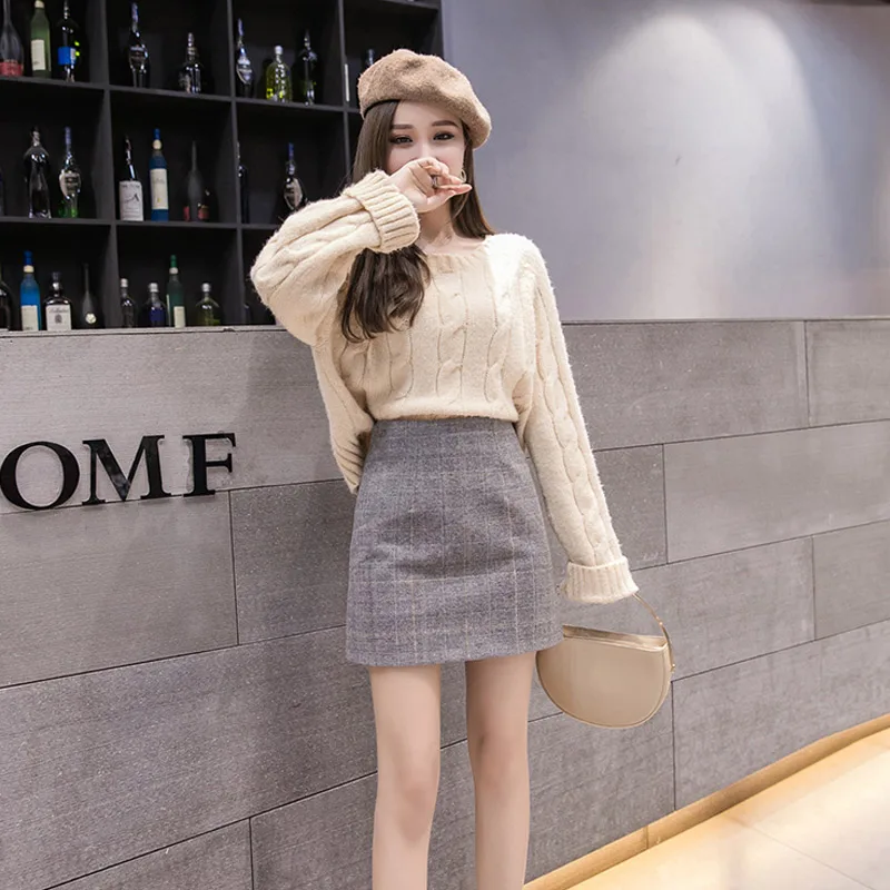 Юбки faldas saias jupe mujer женские femme осень зима moda 2019 уличная накидка клетчатые шорты