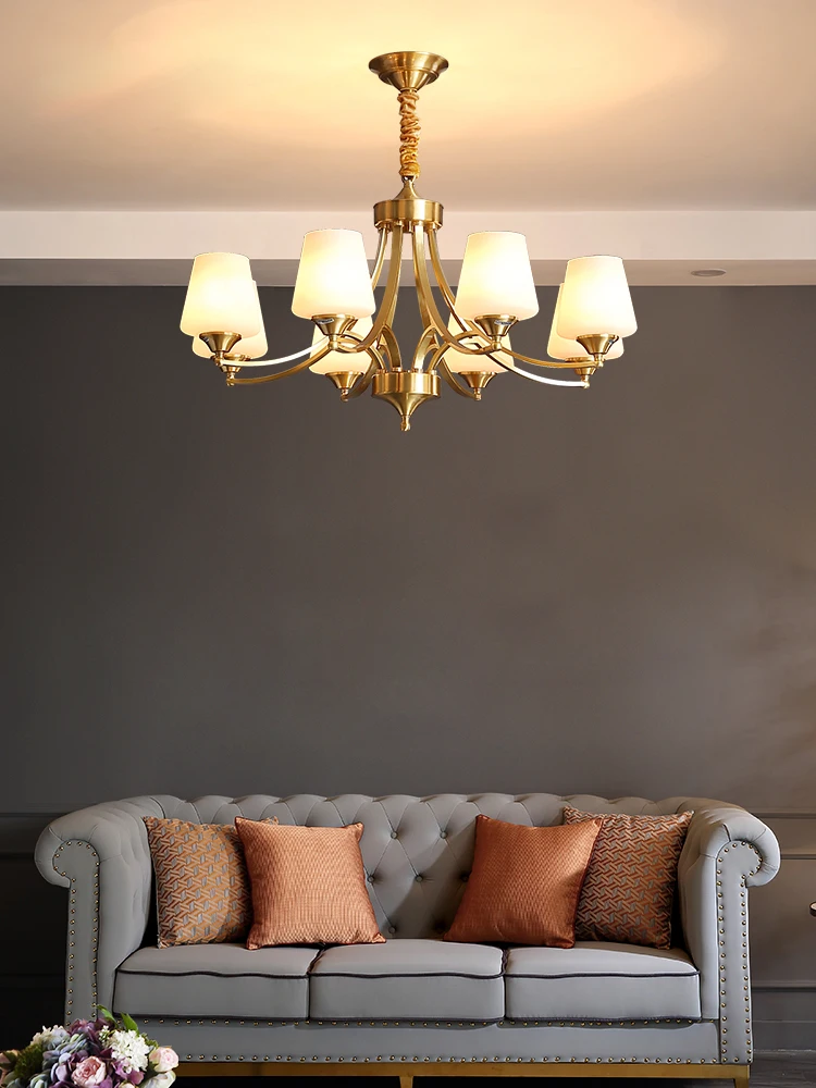 Люстры MOONSHADOW светильник светодиодный классический медный простые современные