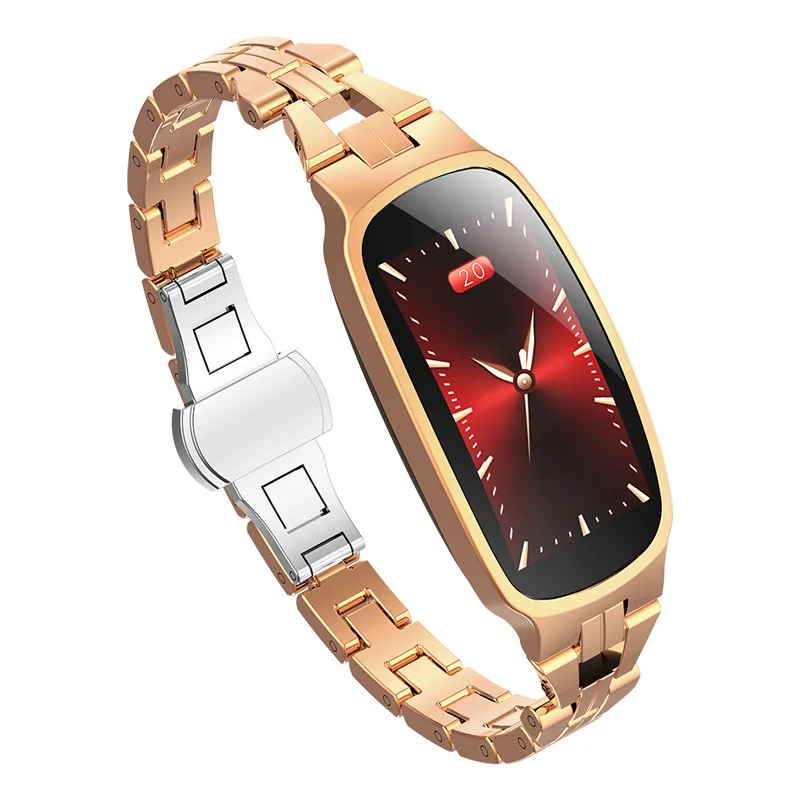 Золотой Greentiger B72 Bluetooth Смарт-часы для женщин IP67 водонепроницаемый монитор сердечного ритма кровяное давление камера фитнес-трекер умные часы - Цвет: Золотой