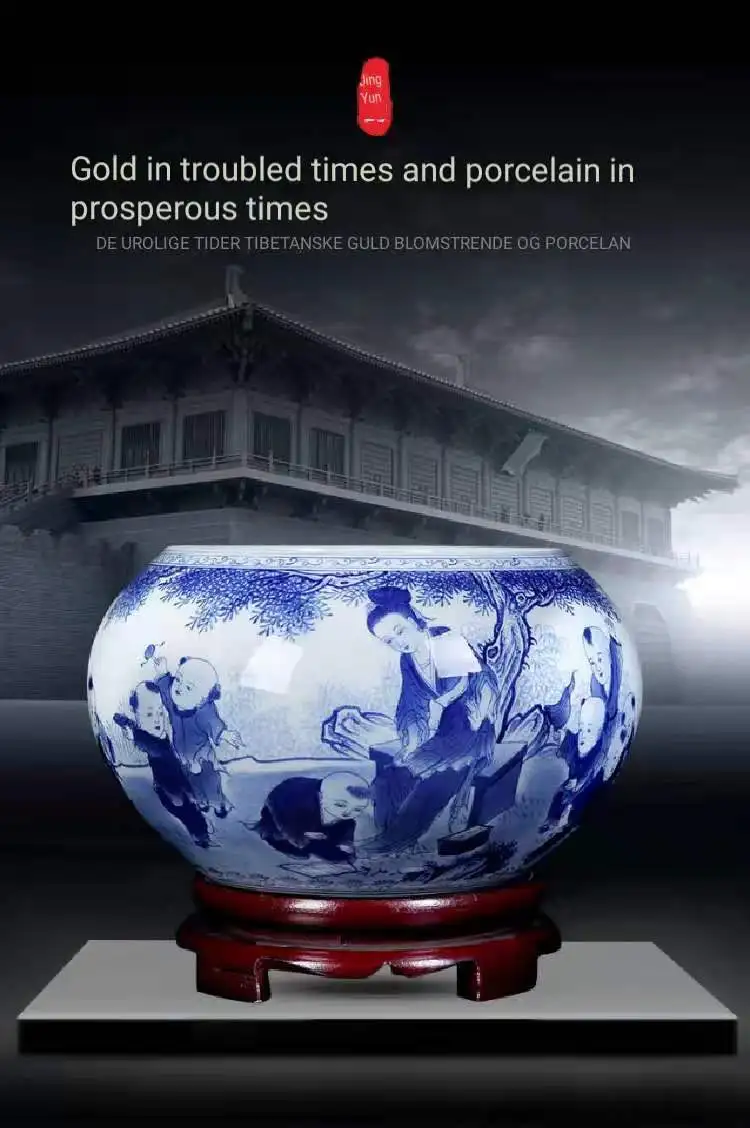 YILUNXI керамика Современная китайская ручная роспись большая ваза для рта гостей