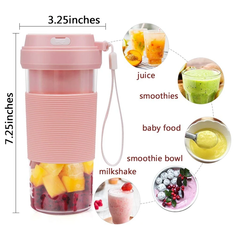 hot sale Portable Blender USB Rechargeable CREATIVE DESIGN Small Cordless Personal for Shakes and Smoothies 30 | Бытовая техника