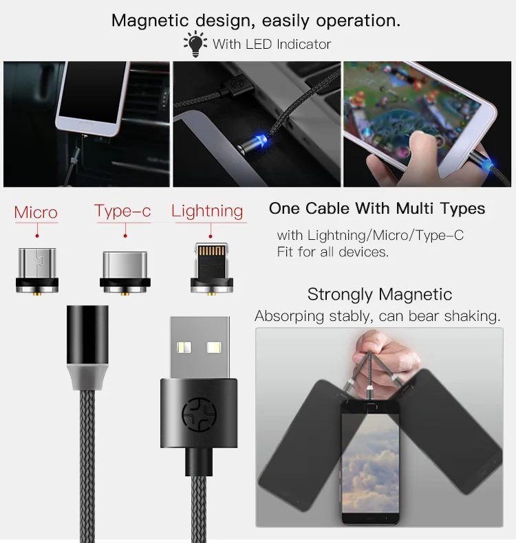 Красивый Магнитный usb-кабель для быстрой зарядки USB type C кабель магнитное зарядное устройство для зарядки данных Micro usb кабель мобильного телефона кабель USB шнур