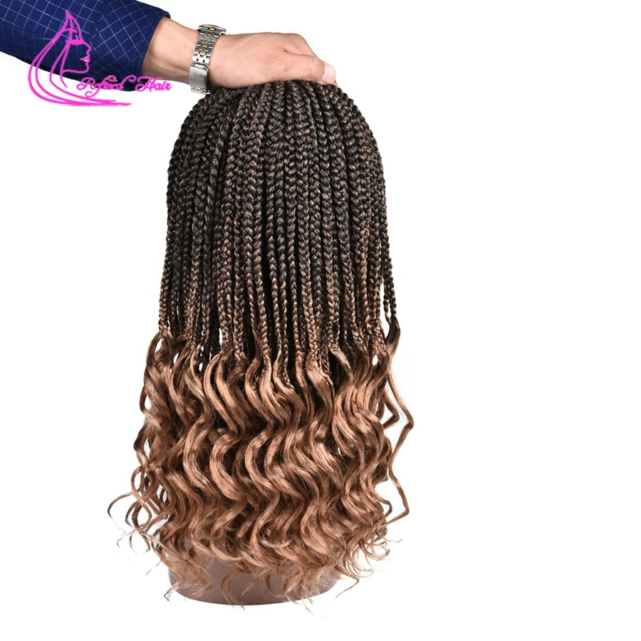 Утонченные 18 дюймовые косички для вязания крючком синтетические волосы с