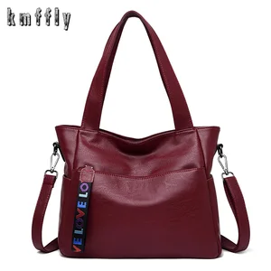 hot vintage women handbag luxury handbags women tote bag designer brand leather ladies hand bags simple shoulder bags for women free global shipping