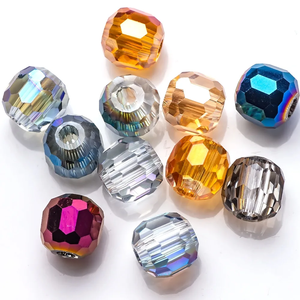 

Round 8mm 10mm 12mm 14mm Crystal Glass Faceted Loose Beads For Jewelry Making DIY Crafts Findings