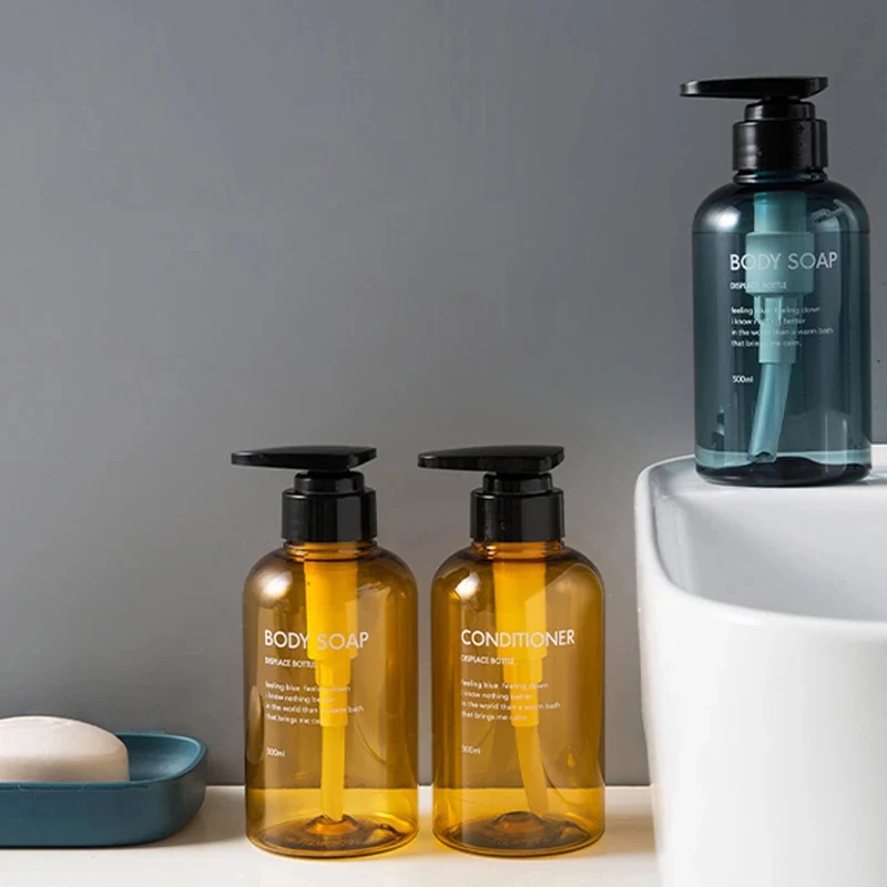 

Nordic Style Bathroom Special Shower Gel Shampoo Large-Capacity Push-Type Lotion Bottle Shower Three-Piece Empty Bottle