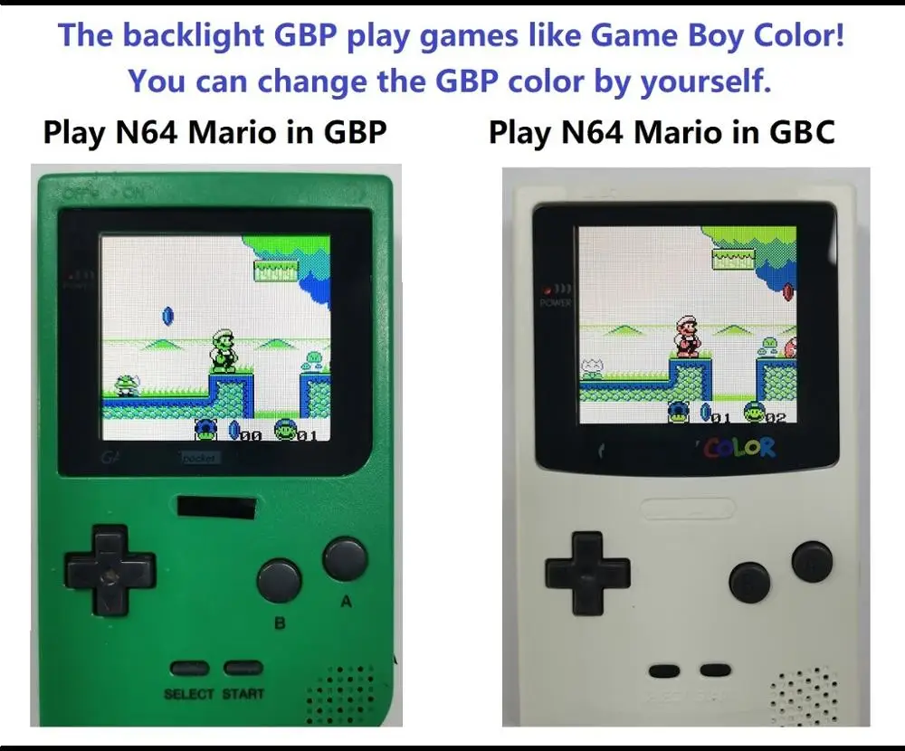 

Super OSD Version RIPS LCD Retro Pixel Brightness Backlight LCD Kit For GameBoy Pocket For GBP LCD Console IPS LCD