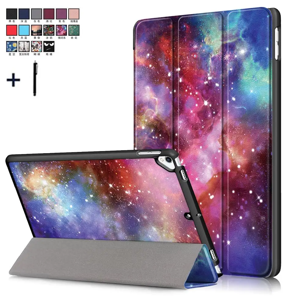 Магнит кожаный чехол для iPad 10 2 2019 Smart Wake Sleep Capa Fundas дюймов + стилус | Компьютеры и