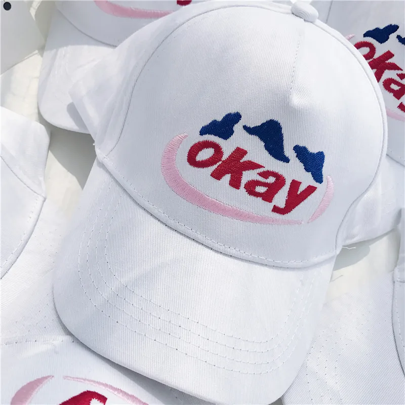 Бейсболка с вышивкой надписи ок мужская модная хлопковая бейсболка для