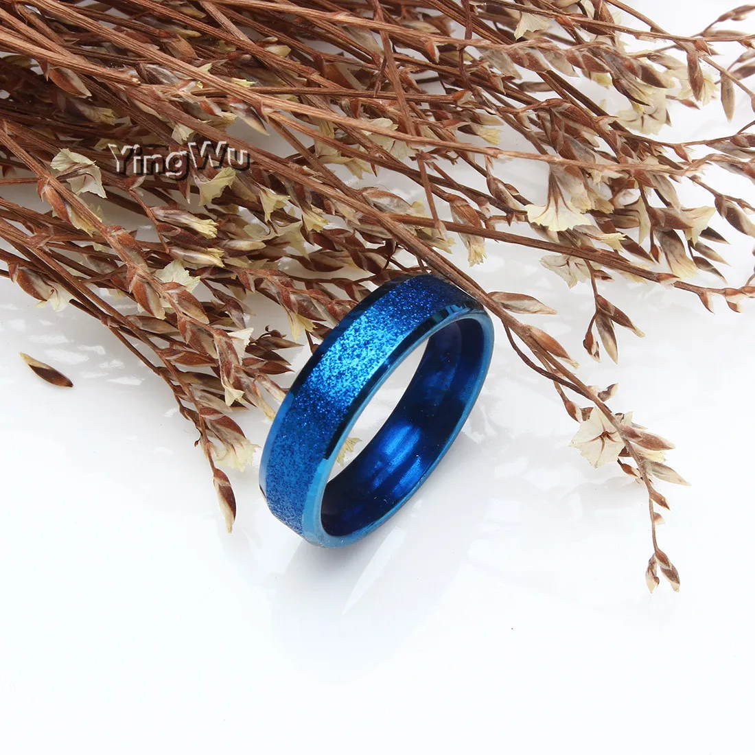 Yingwu опт 5 шт./партия крутые ювелирные изделия синий скраб нержавеющая сталь