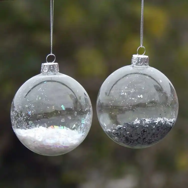 

Christmas tree ornaments, transparent glass ball ornaments,
