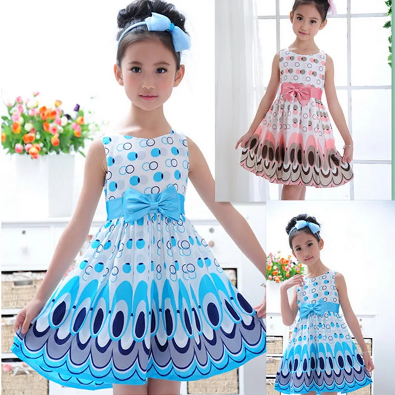 Детское летнее шифоновое платье в горошек без рукавов | Детская одежда и обувь