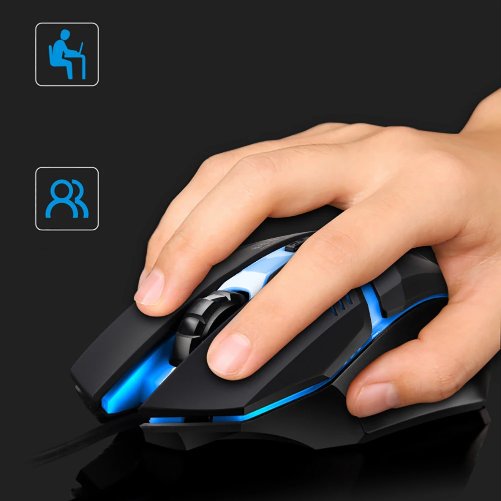 Новая игровая мышь DPI 800/1200/1600 K2 красочная Регулируемая оптическая компьютерная