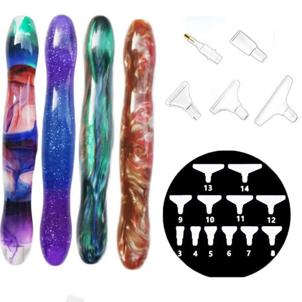

DIY Diamond Painting Tool Handmade Crystal Resin Point Drill Pen For Square/Round Rhinestone Art Diamond Embroidery Accessories