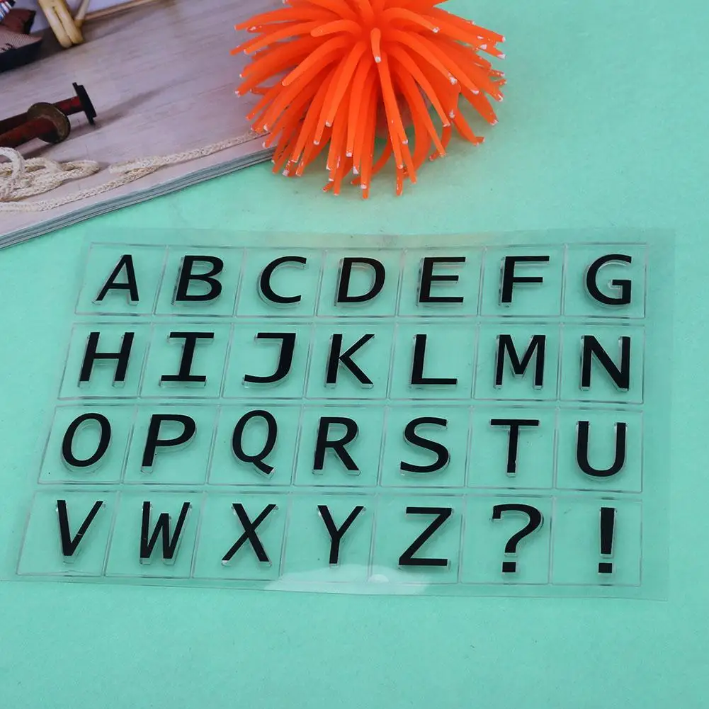 Прозрачные штампы на английском языке силиконовая прозрачная печать букв штамп