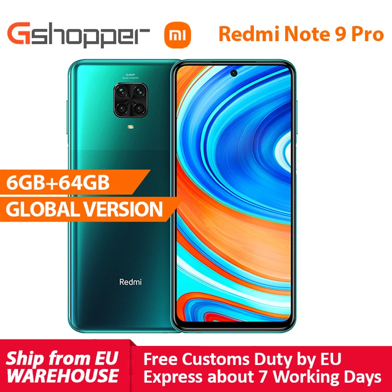Смартфон Xiaomi Redmi Note 9 Pro 6+64ГБ глобальная версия|Смартфоны| |