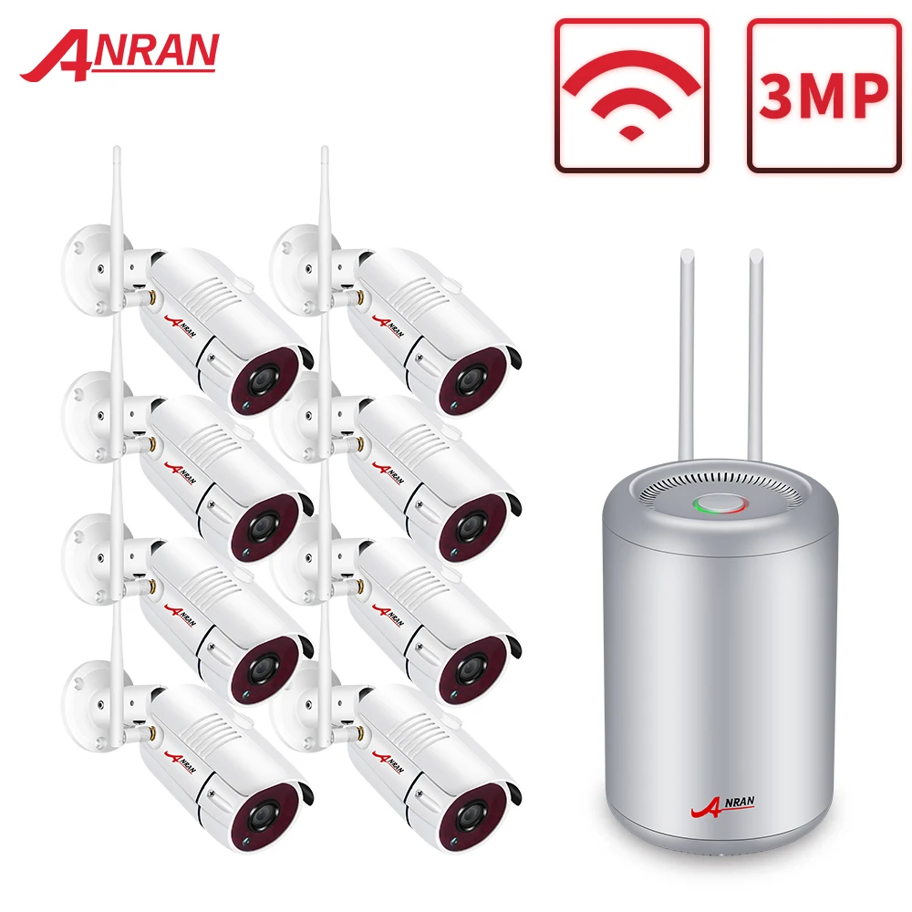 Беспроводная система наружного видеонаблюдения ANRAN Full HD 1080P 4 всепогодных IP