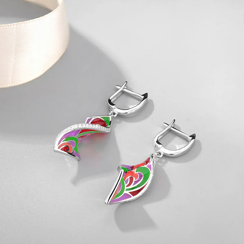 Новые 925 пробы серебряные DIY роскошные как изгиб бар-тип красочные эмалированные