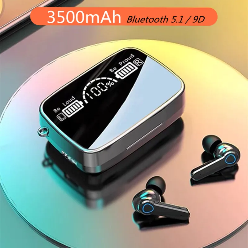 

TWS-наушники с поддержкой Bluetooth и зарядным футляром