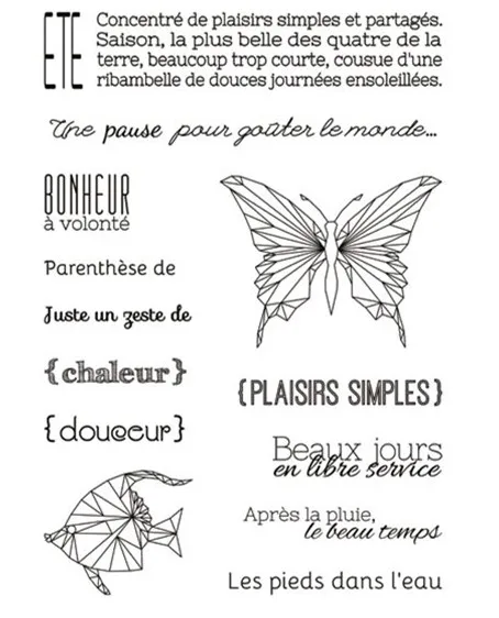 

French Clear Stamps for Scrapbooking Transparent Silicone Rubber DIY Photo Album Decor 639