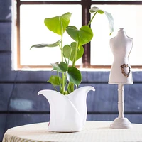 ceramic creative flower pot white minimalist modern nordic plant container art indoor bloempotten table decoration ed50fp
