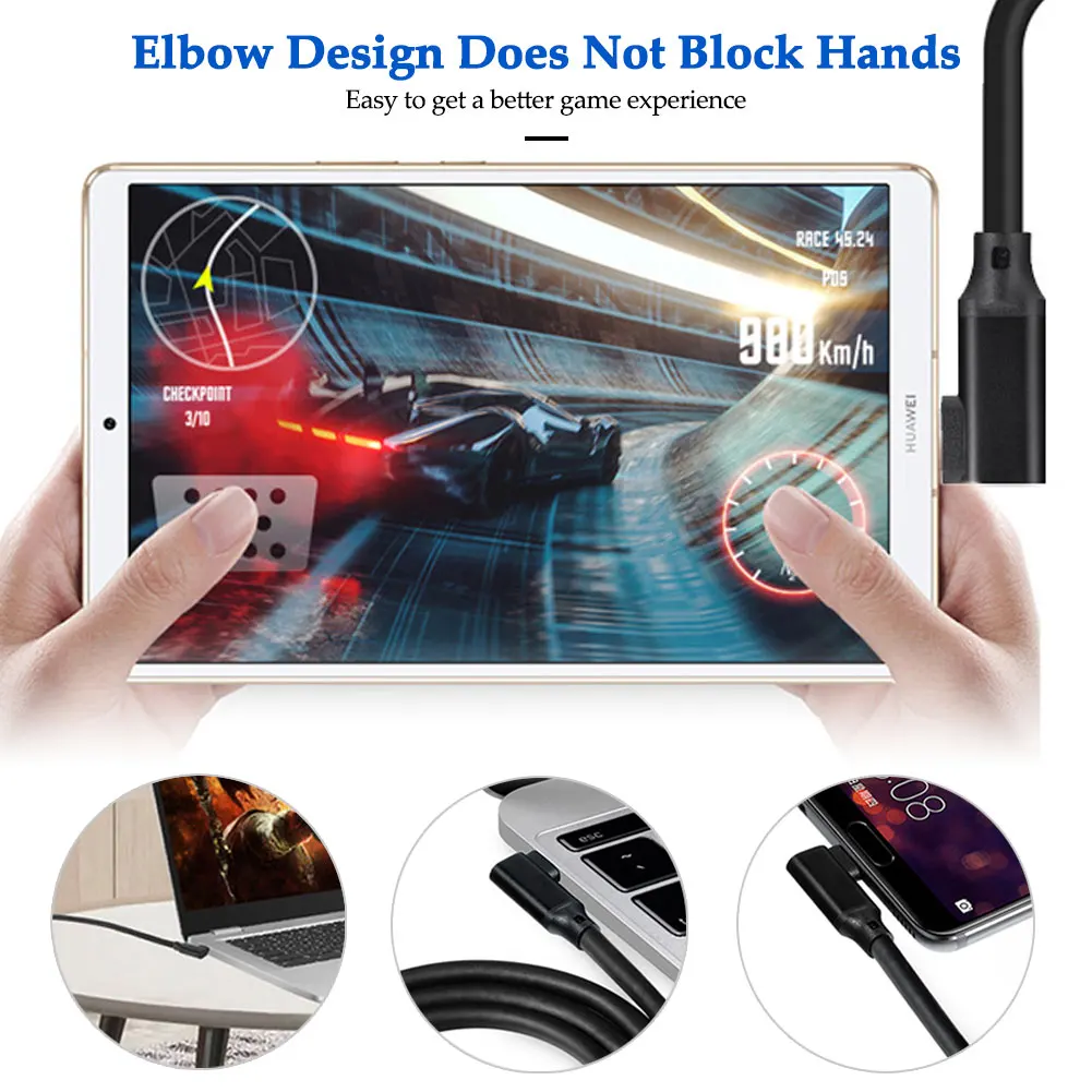 Локоть 0 2 м 5 1 100 Вт PD 5A USB3.1 Type-C кабель 4K 60 Гц USB-C Gen 10 Гбит/с | Электроника