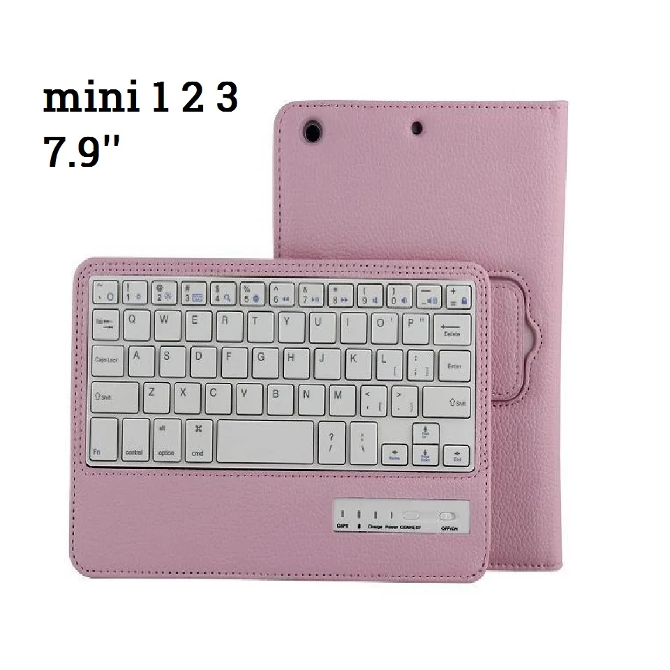 mini 1 2 3 Pink Магнитный чехол для iPad mini 5 mini 4 3 2 чехол с клавиатурой PU кожаный 7,9 ''для iPad mini 2 3 4 mini 5 раскладная клавиатура - Цвет: mini 1 2 3 Pink