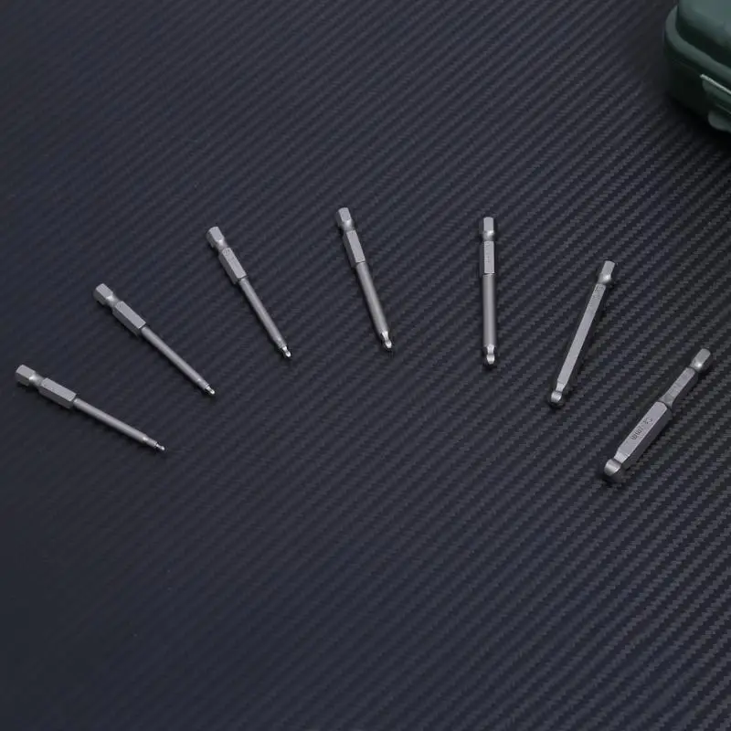 7 шт. магнитные S2 стальные шаровые наконечники шестигранные отвертки набор