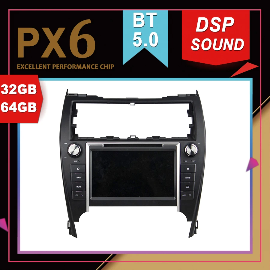 PX6 Отличная производительность Android 9 0 Автомобильный мультимедийный GPS для TOYOTA Camry