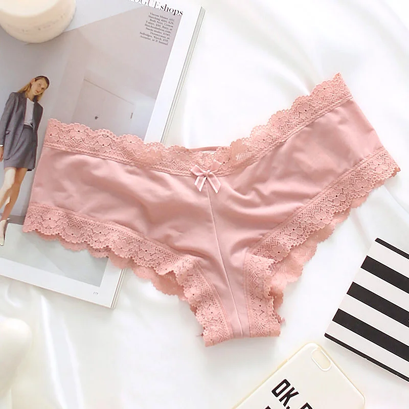 pink APOCAL повязки на спине сексуальные женские кружевные трусики шелковые атласные женские нижнее белье, женские трусы-шортики крест кружева хипстер сексуальное женское белье - Цвет: pink