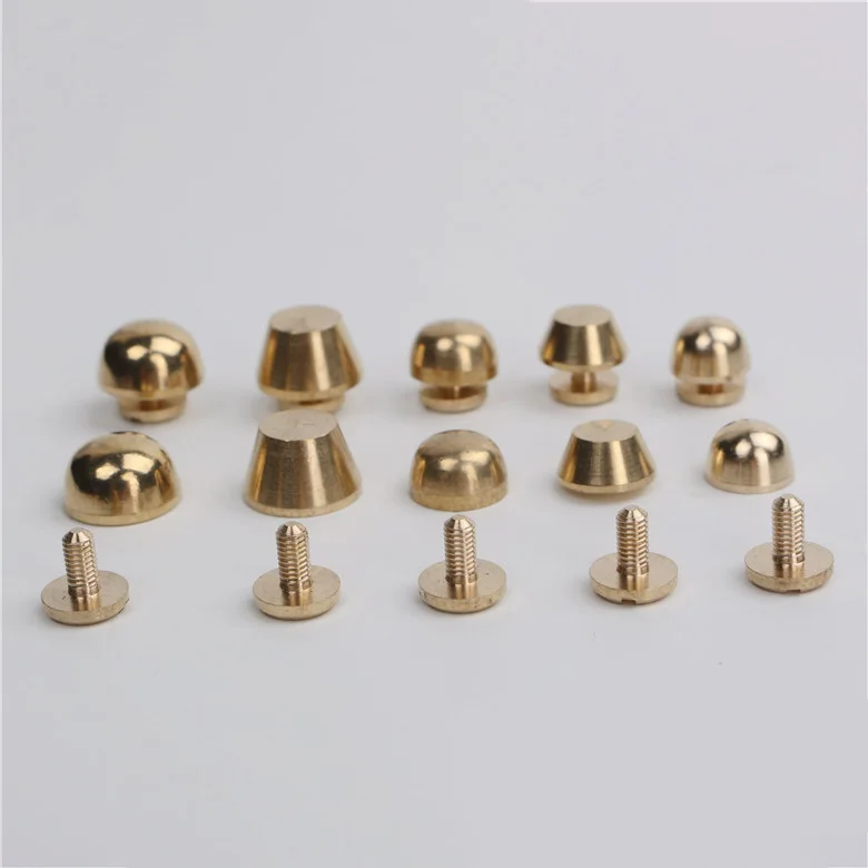 5 шт. однотонная латунная Сумочка декоративная металлическая заклепка с круглой