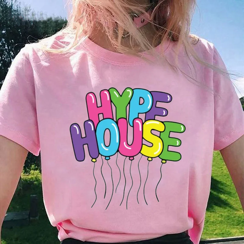 Женские летние футболки Hype House с принтом повседневные топы уличная одежда в стиле